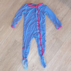 Kickee Lavender and Pink Footed One Piece 6-9 Months